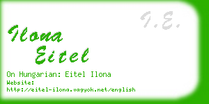 ilona eitel business card